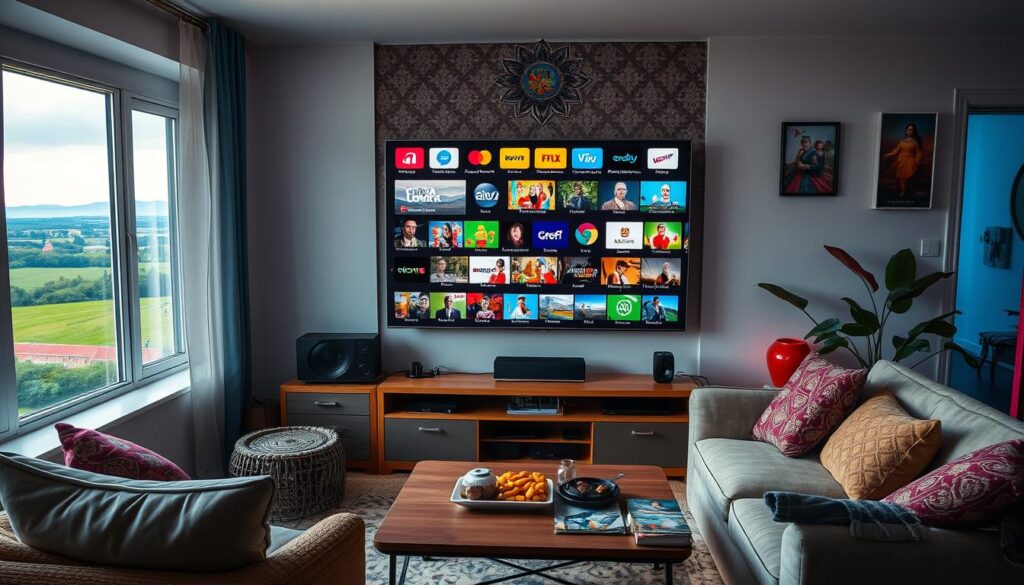 Romania IPTV 2026 HD & 4K streaming setup in modern living room